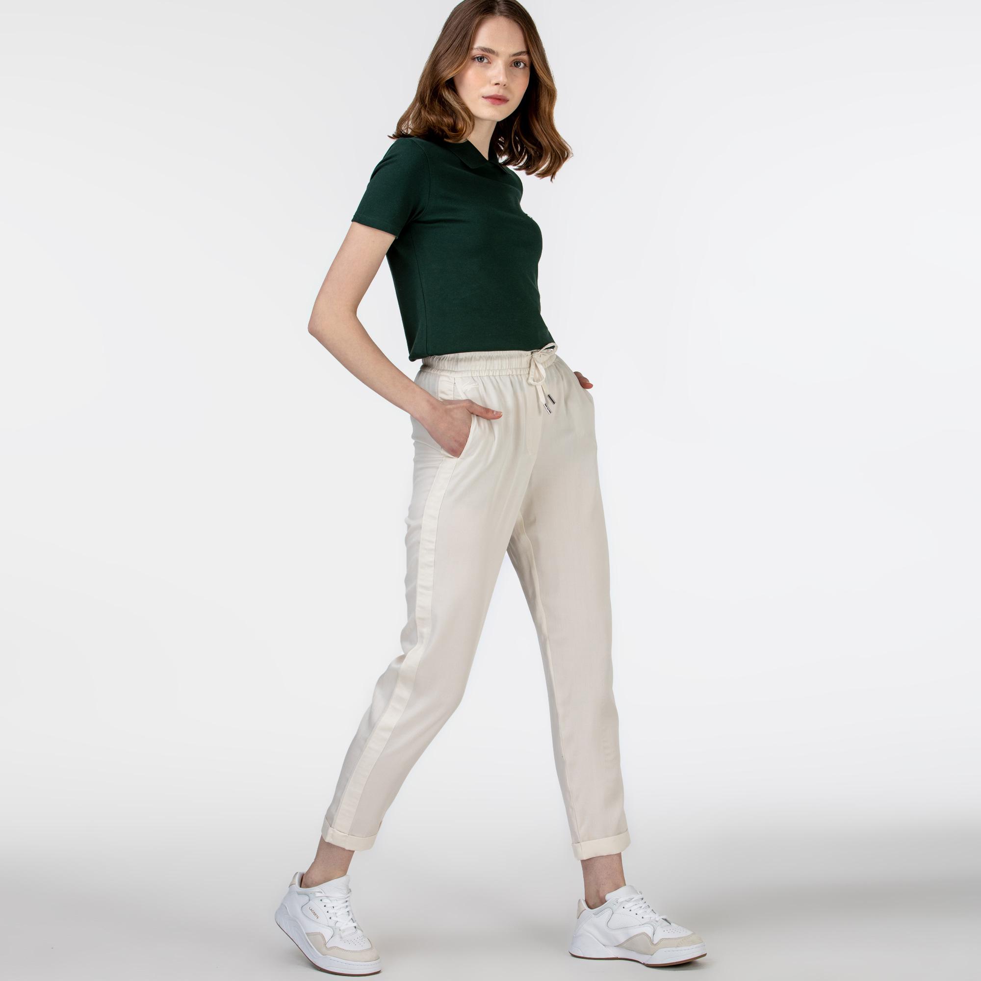 Брюки Lacoste , цвет белый, для женщин Брюки Lacoste , цвет белый, для женщин