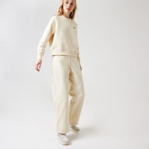 Брюки Lacoste , цвет бежевый, для женщин Брюки Lacoste , цвет бежевый, для женщин