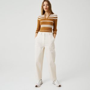 Брюки Lacoste , цвет белый, для женщин Брюки Lacoste , цвет белый, для женщин
