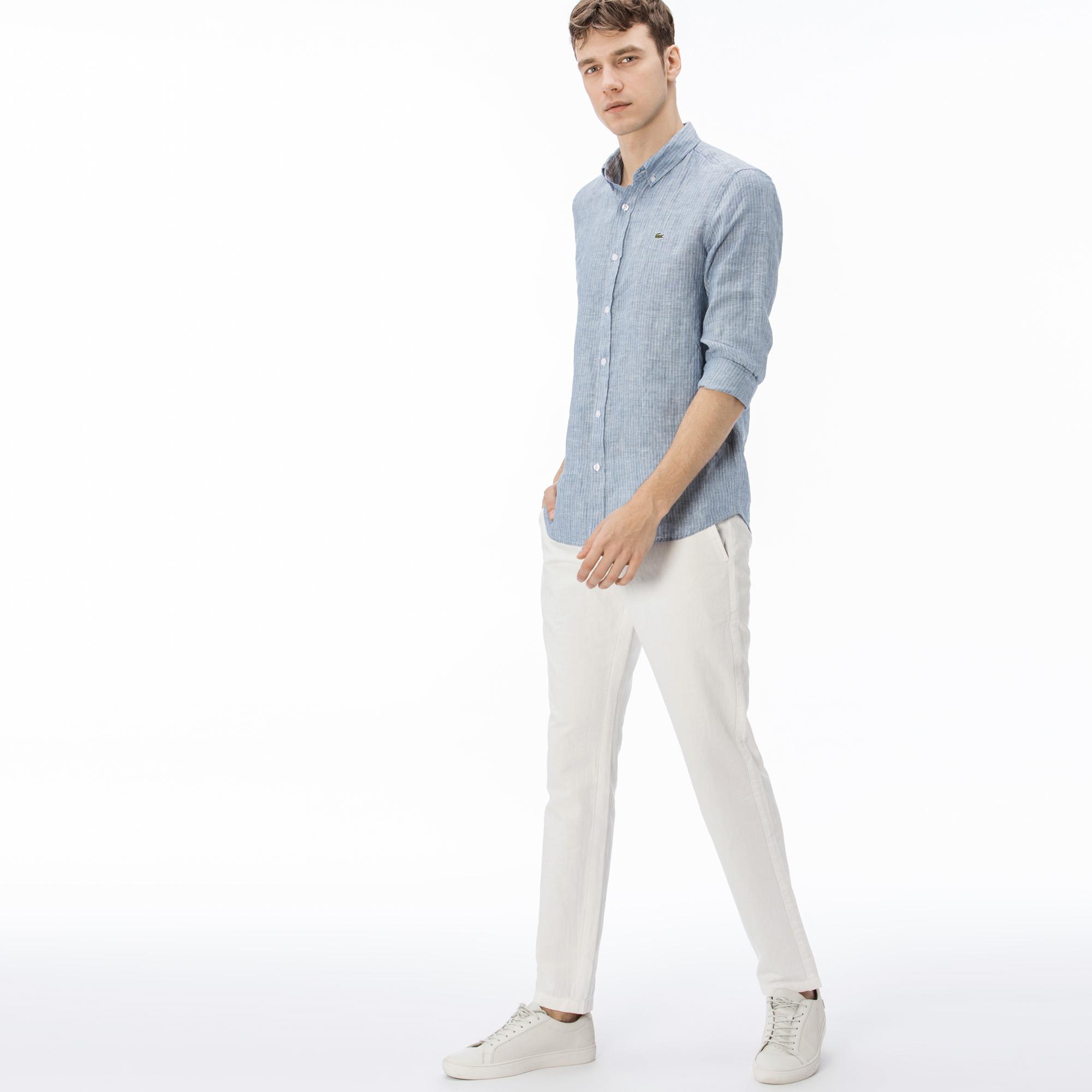 Брюки Lacoste , цвет белый, для мужчин Брюки Lacoste , цвет белый, для мужчин