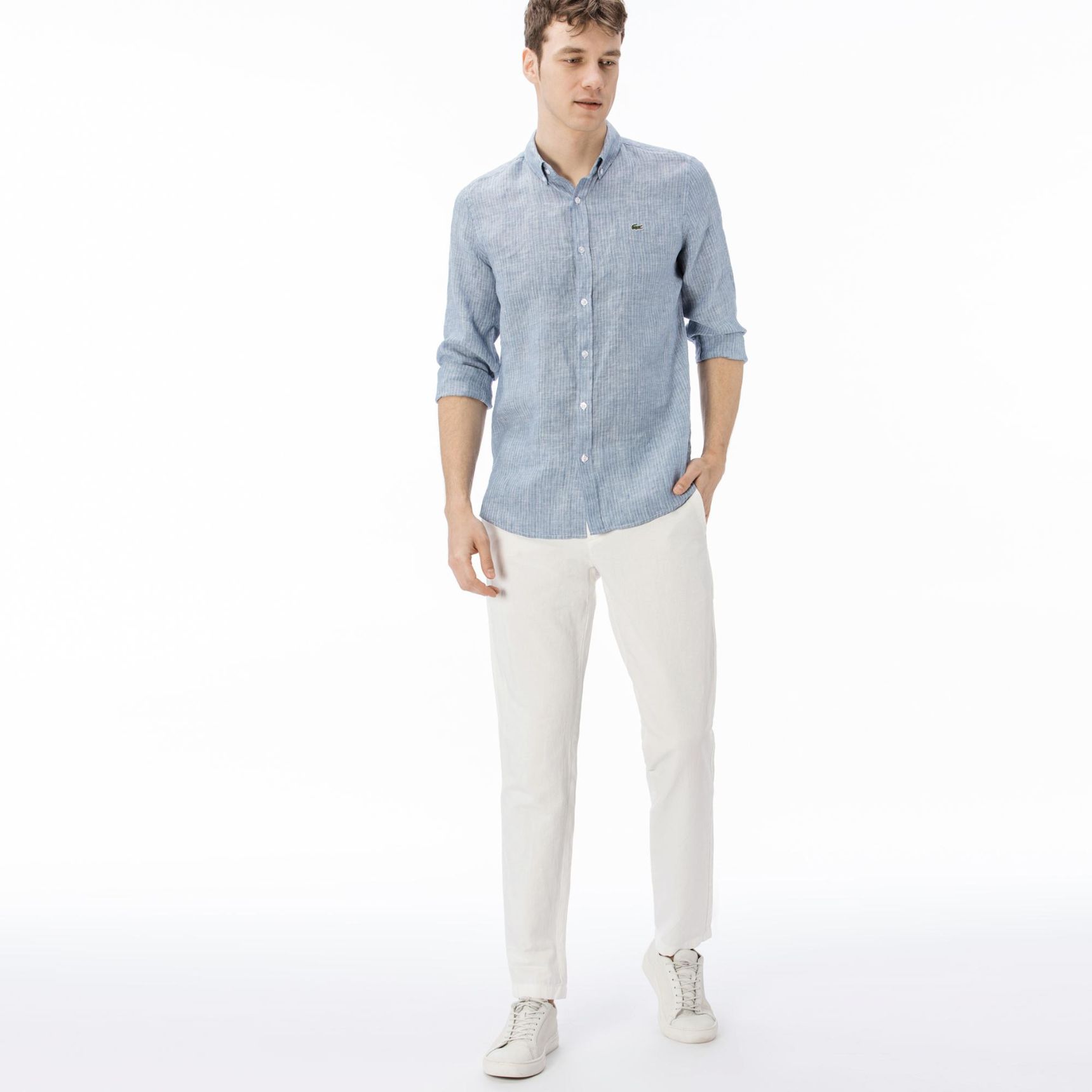 Брюки Lacoste , цвет белый, для мужчин Брюки Lacoste , цвет белый, для мужчин
