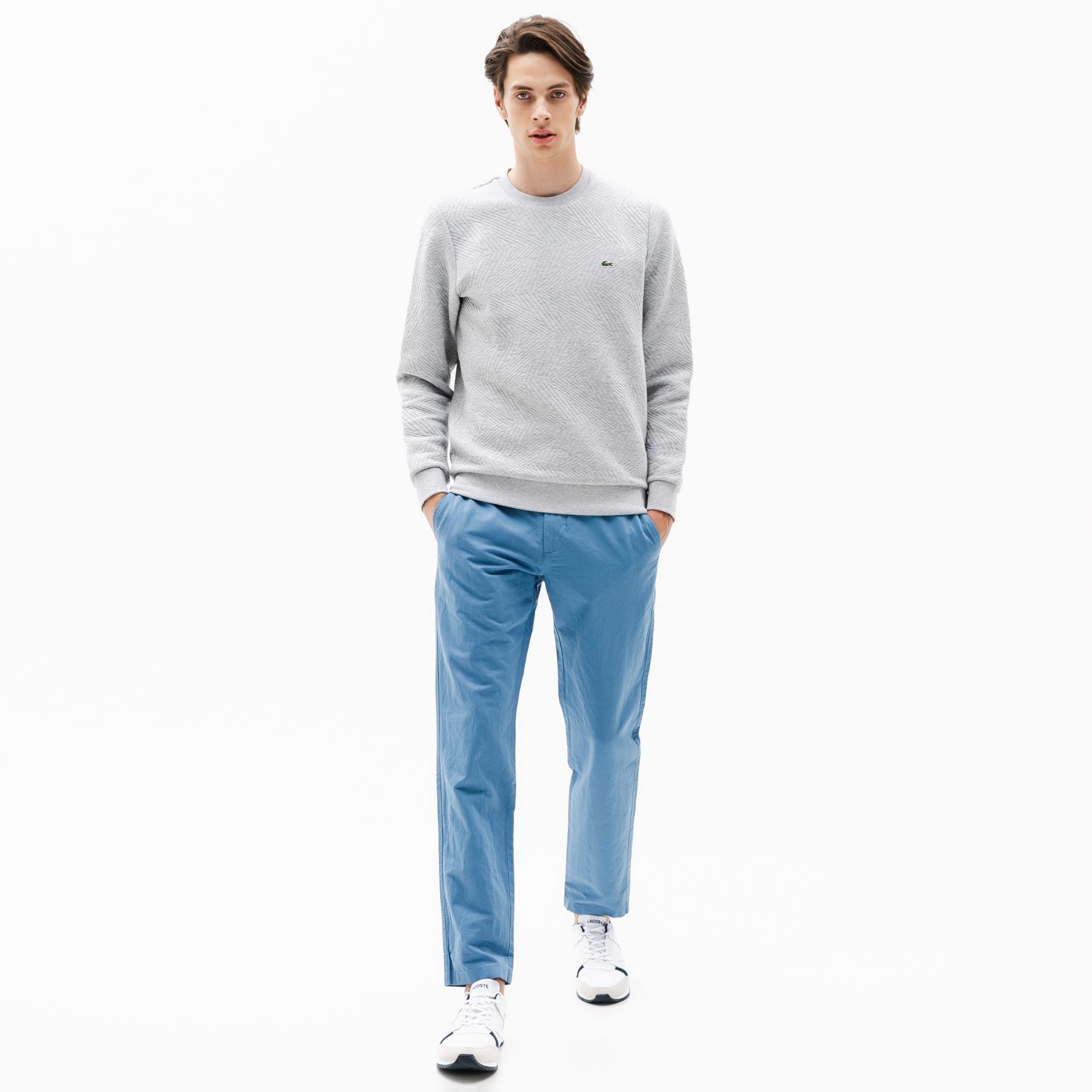 Брюки Lacoste , цвет голубой, для мужчин Брюки Lacoste , цвет голубой, для мужчин