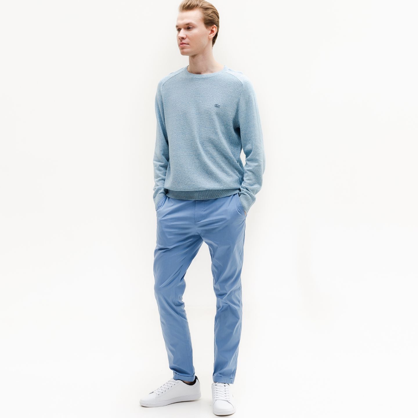 Брюки Lacoste , цвет голубой, для мужчин Брюки Lacoste , цвет голубой, для мужчин