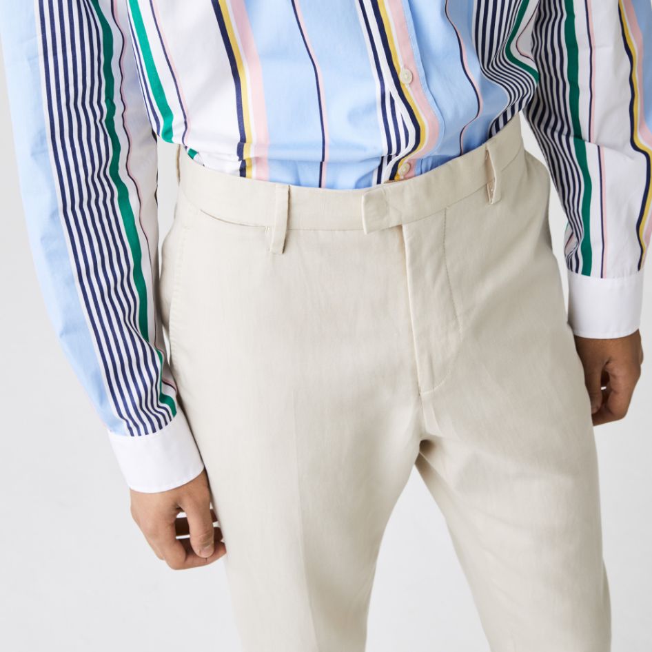 Брюки Lacoste , цвет белый, для мужчин Брюки Lacoste , цвет белый, для мужчин