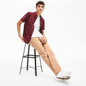 Брюки Lacoste , цвет бежевый, для мужчин