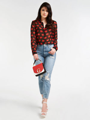 СУМОЧКА НА РЕМНЕ GENEVIEVE ЛОГОТИП Guess
