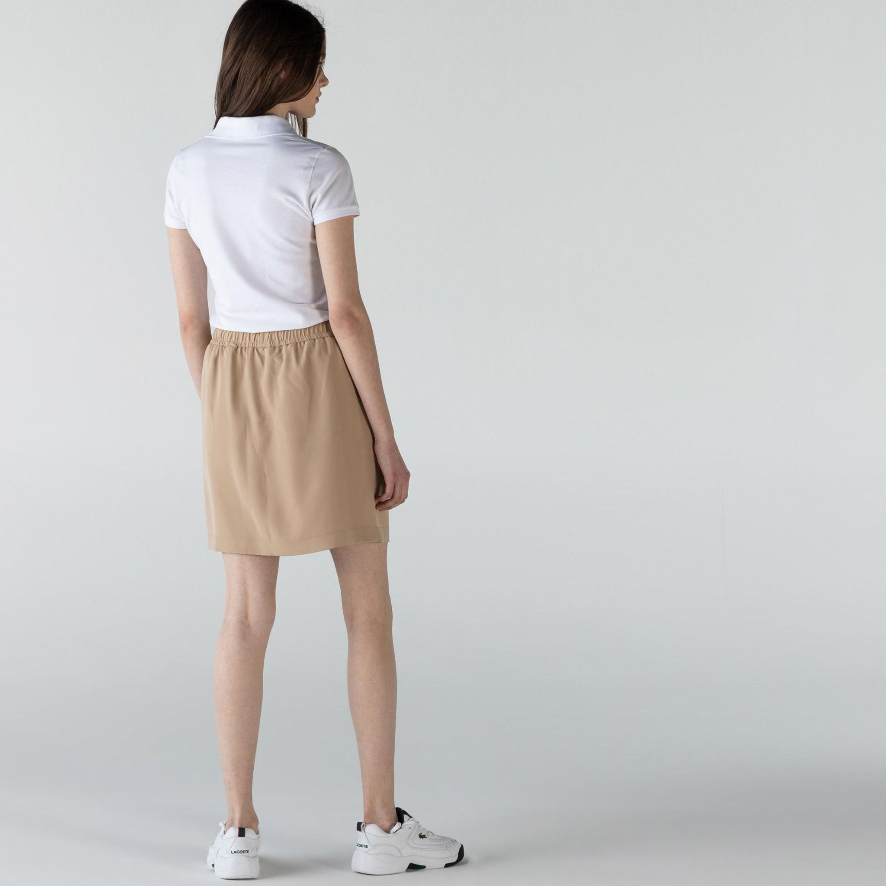 Юбка Lacoste , цвет белый, для женщин Юбка Lacoste , цвет белый, для женщин