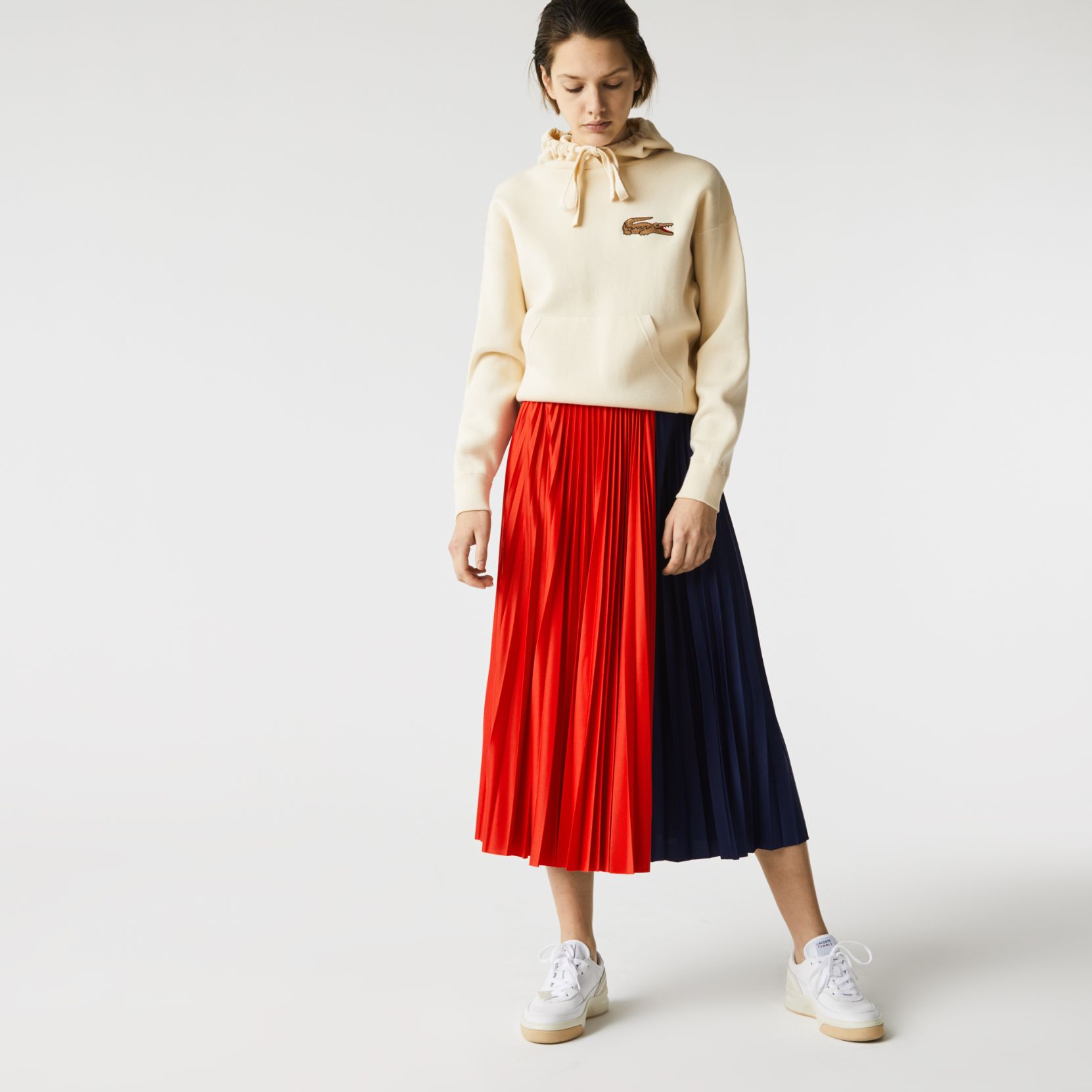 Юбка Lacoste , цвет разноцветный, для женщин Юбка Lacoste , цвет разноцветный, для женщин