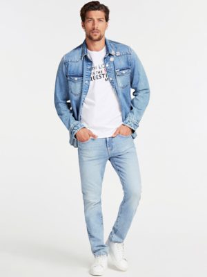 ФУТБОЛКА С ЛОГОТИПОМ СПЕРЕДИ Guess