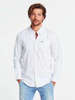 РУБАШКА В ПОЛОСКУ ИЗ ЭЛАСТИЧНОГО ХЛОПКА Guess
