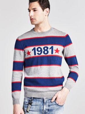 ДЖЕМПЕР С РИСУНКОМ В ПОЛОСКУ Guess