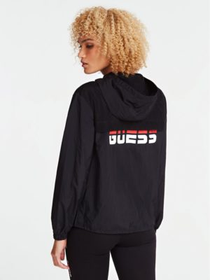 СПОРТИВНАЯ КУРТКА-ВЕТРОВКА С КАПЮШОНОМ Guess