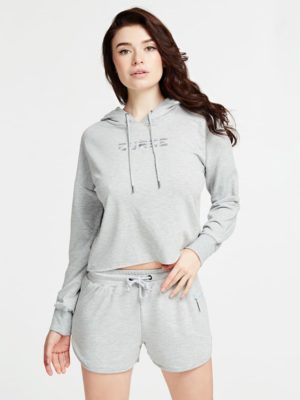 МЕЛАНЖЕВАЯ ТОЛСТОВКА С ЛОГОТИПОМ СПЕРЕДИ Guess МЕЛАНЖЕВАЯ ТОЛСТОВКА С ЛОГОТИПОМ СПЕРЕДИ Guess