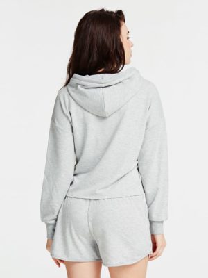 МЕЛАНЖЕВАЯ ТОЛСТОВКА С ЛОГОТИПОМ СПЕРЕДИ Guess