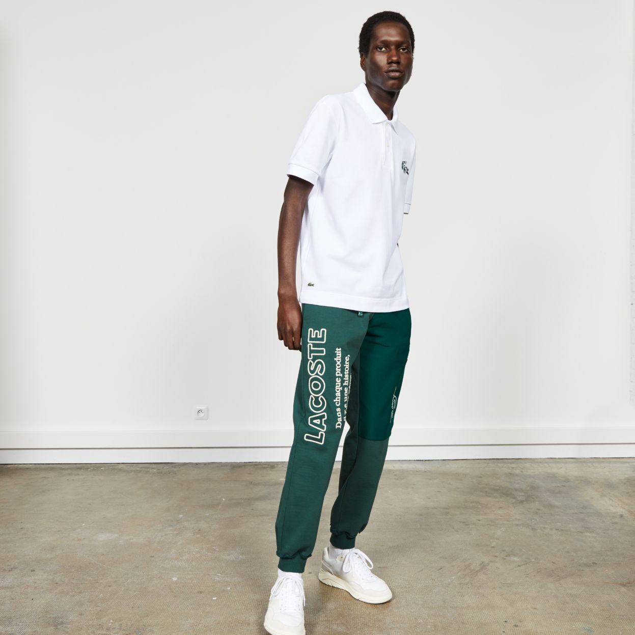 Рубашка Lacoste Fashion Show , цвет белый, для мужчин Рубашка Lacoste Fashion Show , цвет белый, для мужчин