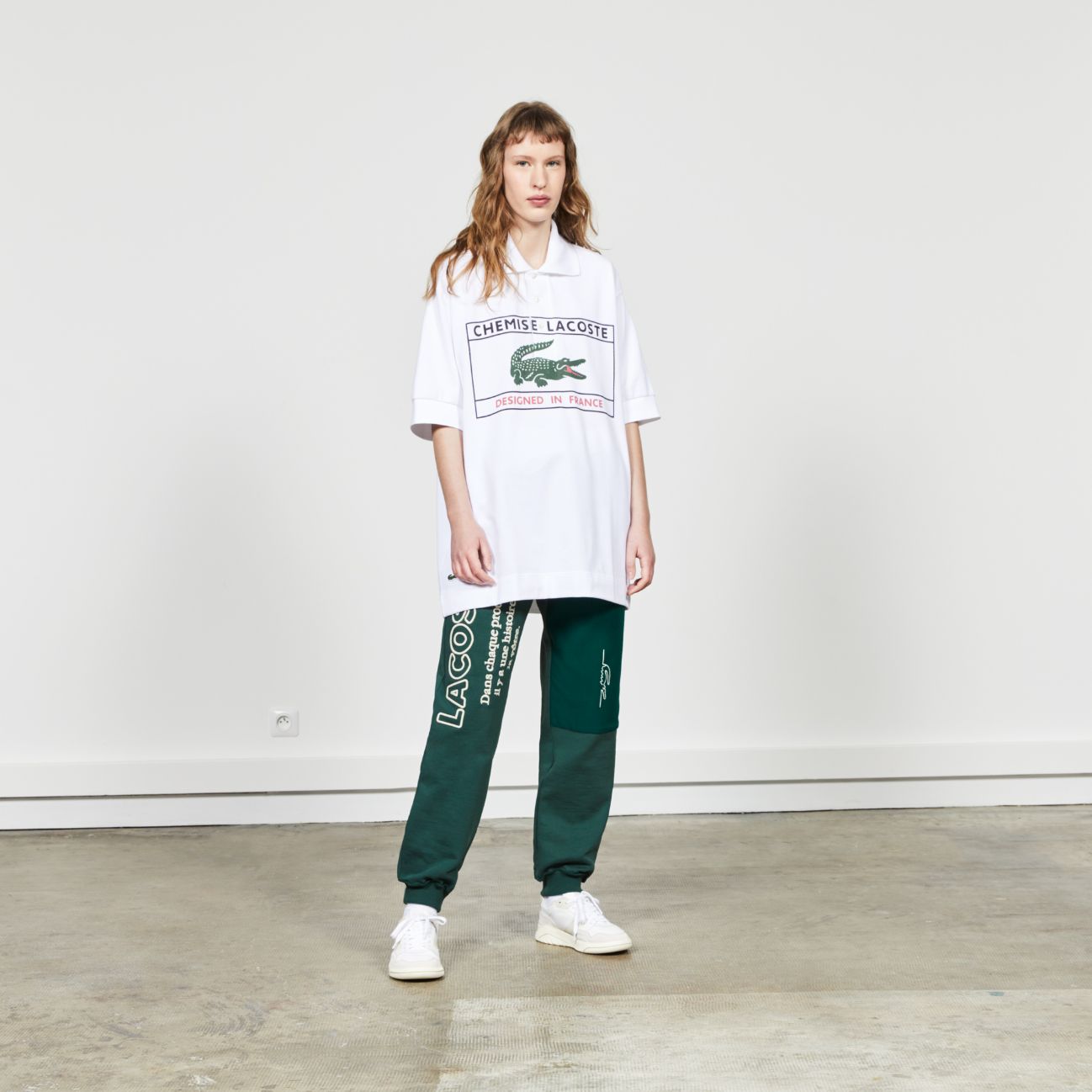 Рубашка Lacoste Fashion Show , цвет белый, для мужчин Рубашка Lacoste Fashion Show , цвет белый, для мужчин