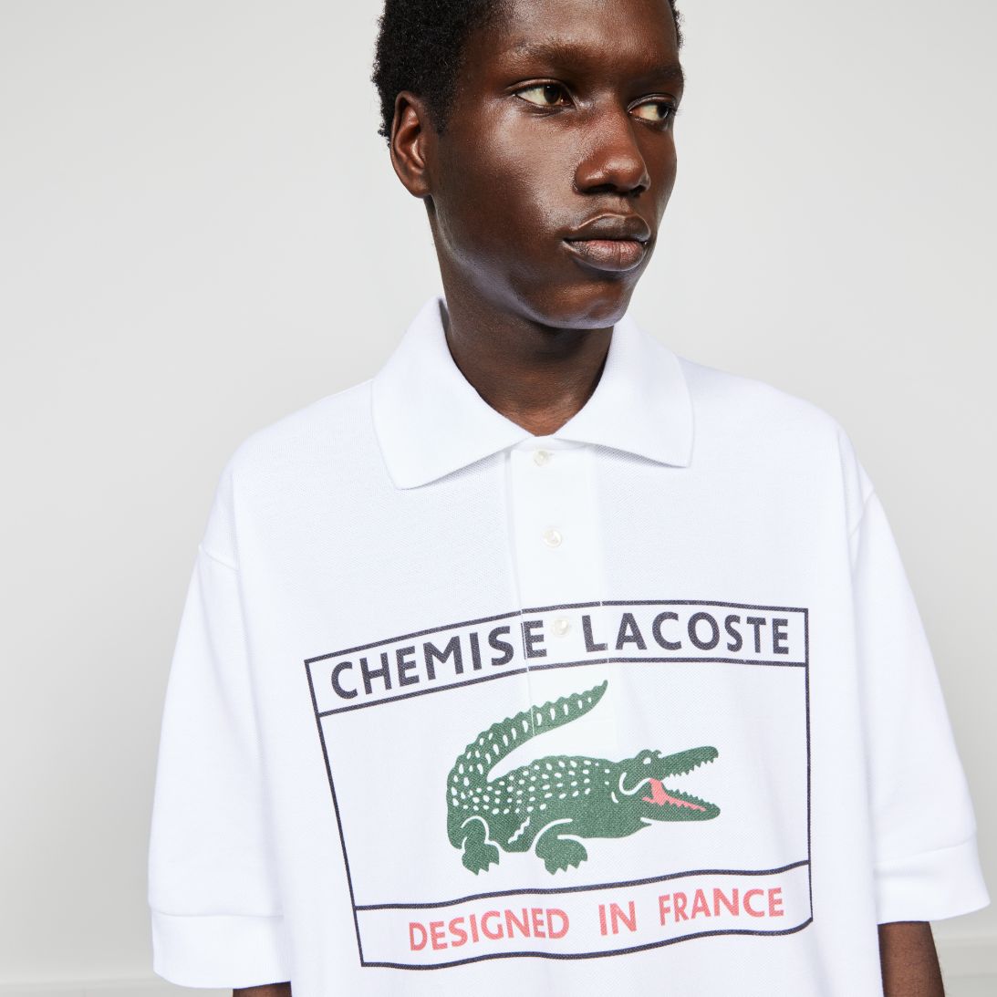 Рубашка Lacoste Fashion Show , цвет белый, для мужчин Рубашка Lacoste Fashion Show , цвет белый, для мужчин