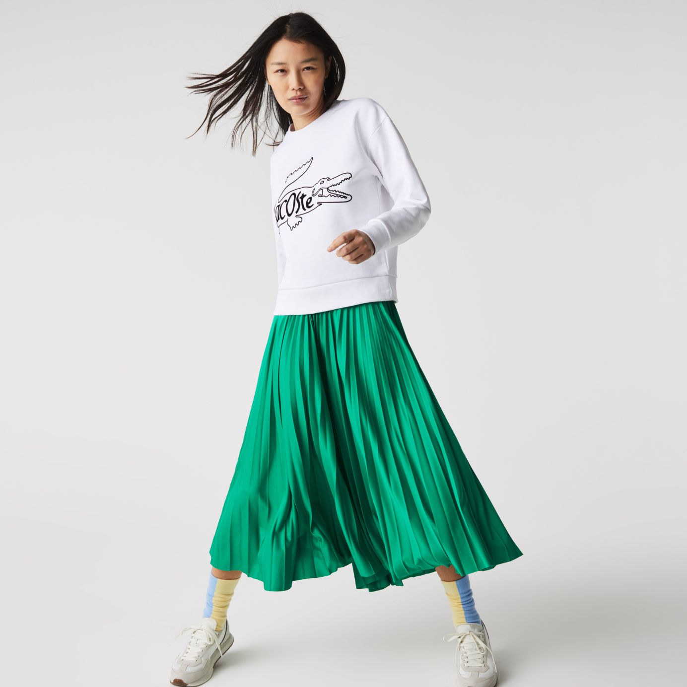 Толстовка Lacoste , цвет белый, для женщин Толстовка Lacoste , цвет белый, для женщин