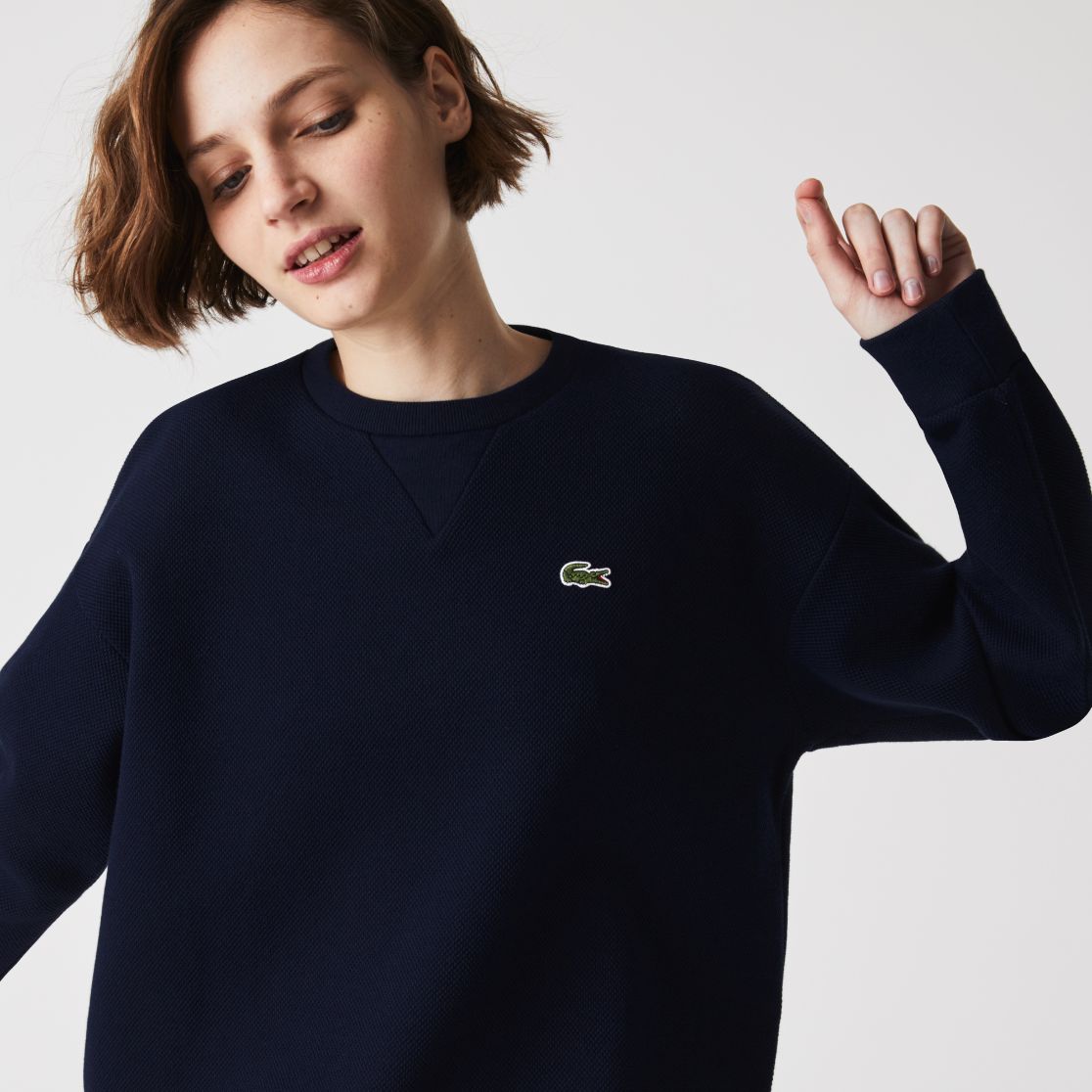 Толстовка Lacoste , цвет синий, для женщин Толстовка Lacoste , цвет синий, для женщин