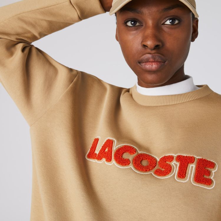 Толстовка Lacoste , цвет бежевый, для женщин Толстовка Lacoste , цвет бежевый, для женщин