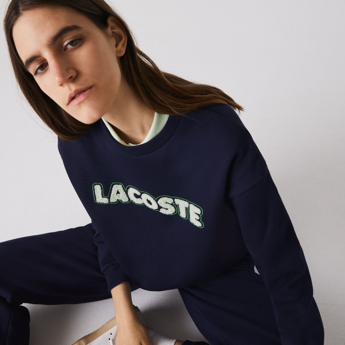 Толстовка Lacoste , цвет синий, для женщин Толстовка Lacoste , цвет синий, для женщин