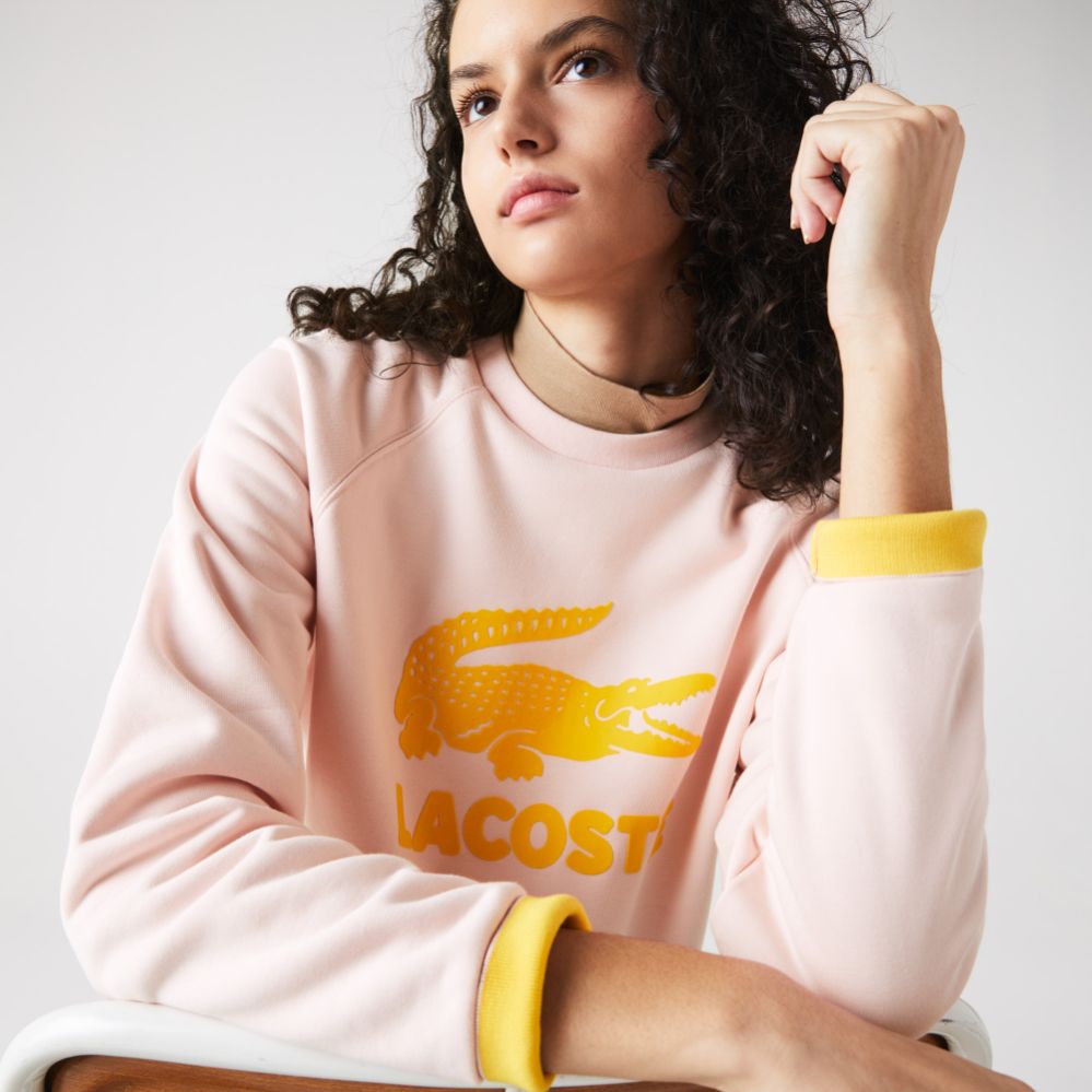 Толстовка Lacoste , цвет розовый, для женщин Толстовка Lacoste , цвет розовый, для женщин