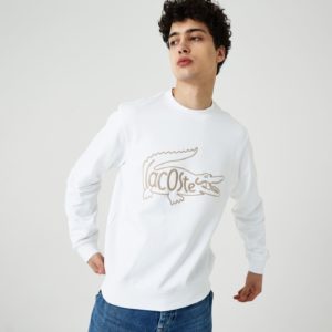 Толстовка Lacoste , цвет белый, для мужчин Толстовка Lacoste , цвет белый, для мужчин