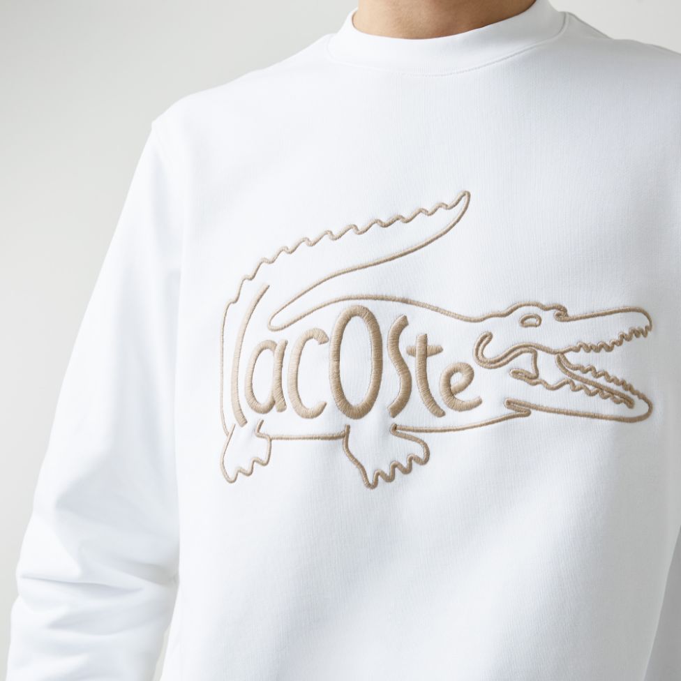 Толстовка Lacoste , цвет белый, для мужчин Толстовка Lacoste , цвет белый, для мужчин