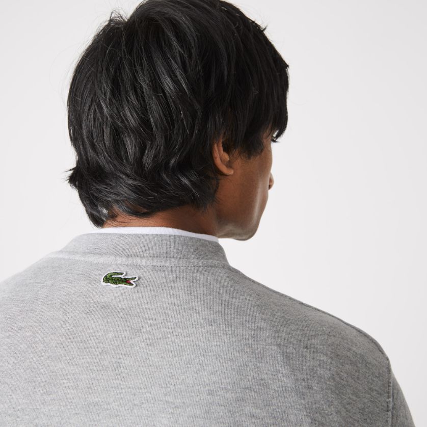 Толстовка Lacoste , цвет серый, для мужчин Толстовка Lacoste , цвет серый, для мужчин