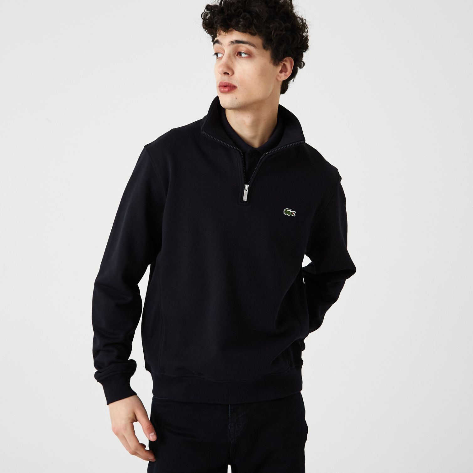 Толстовка Lacoste , цвет черный, для мужчин Толстовка Lacoste , цвет черный, для мужчин