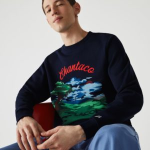Толстовка Lacoste , цвет синий, для мужчин Толстовка Lacoste , цвет синий, для мужчин