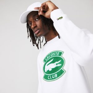Толстовка Lacoste , цвет белый, для мужчин Толстовка Lacoste , цвет белый, для мужчин