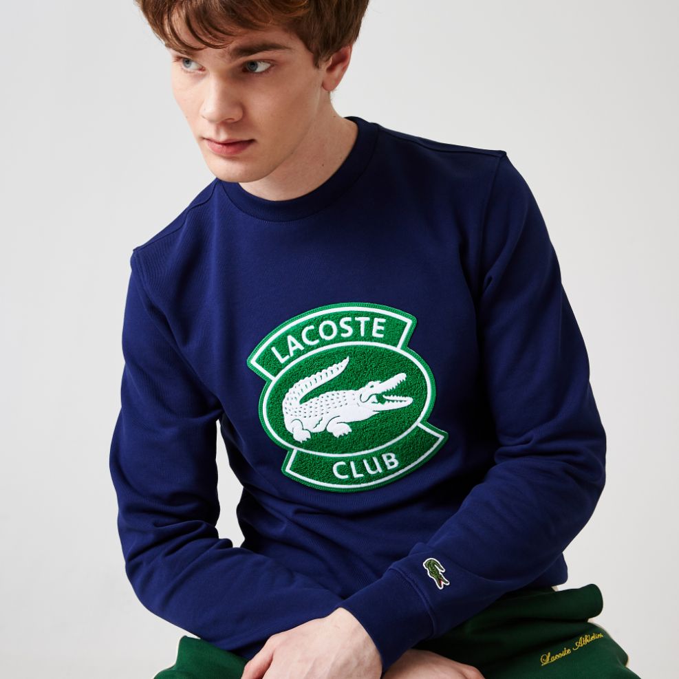 Толстовка Lacoste , цвет синий, для мужчин Толстовка Lacoste , цвет синий, для мужчин