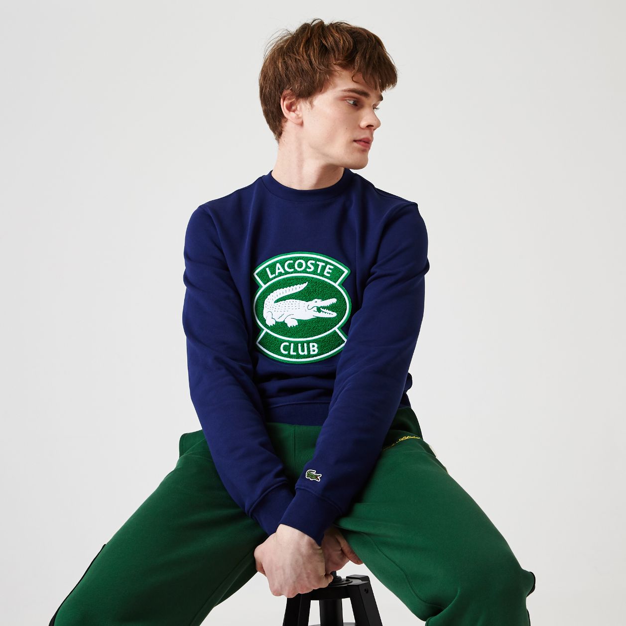 Толстовка Lacoste , цвет синий, для мужчин Толстовка Lacoste , цвет синий, для мужчин