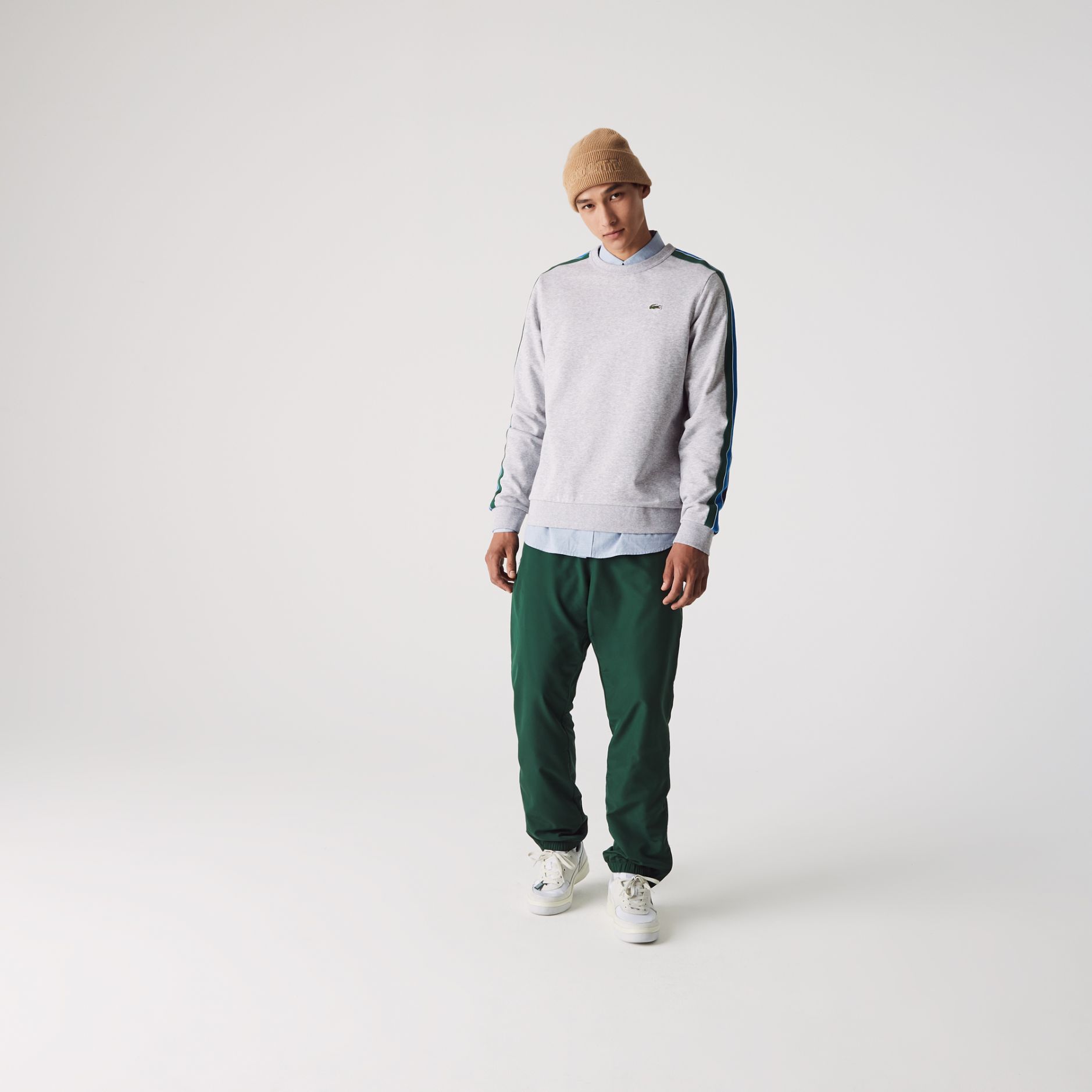 Толстовка Lacoste , цвет серый, для мужчин Толстовка Lacoste , цвет серый, для мужчин
