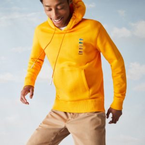 Толстовка Lacoste POLAROID , цвет желтый, для мужчин Толстовка Lacoste POLAROID , цвет желтый, для мужчин