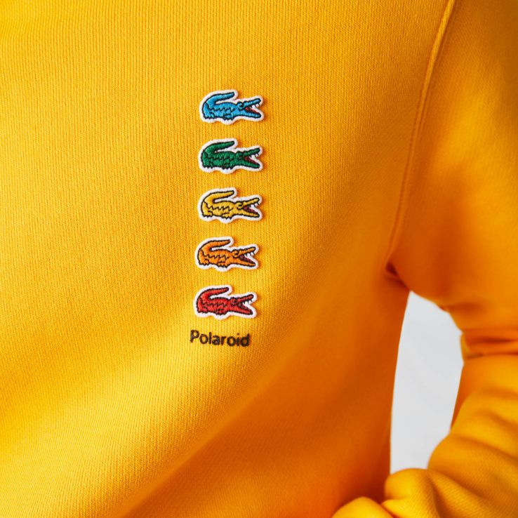 Толстовка Lacoste POLAROID , цвет желтый, для мужчин Толстовка Lacoste POLAROID , цвет желтый, для мужчин