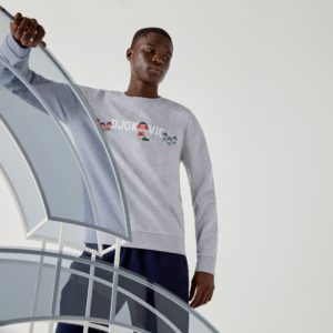 Толстовка Lacoste , цвет серый, для мужчин Толстовка Lacoste , цвет серый, для мужчин