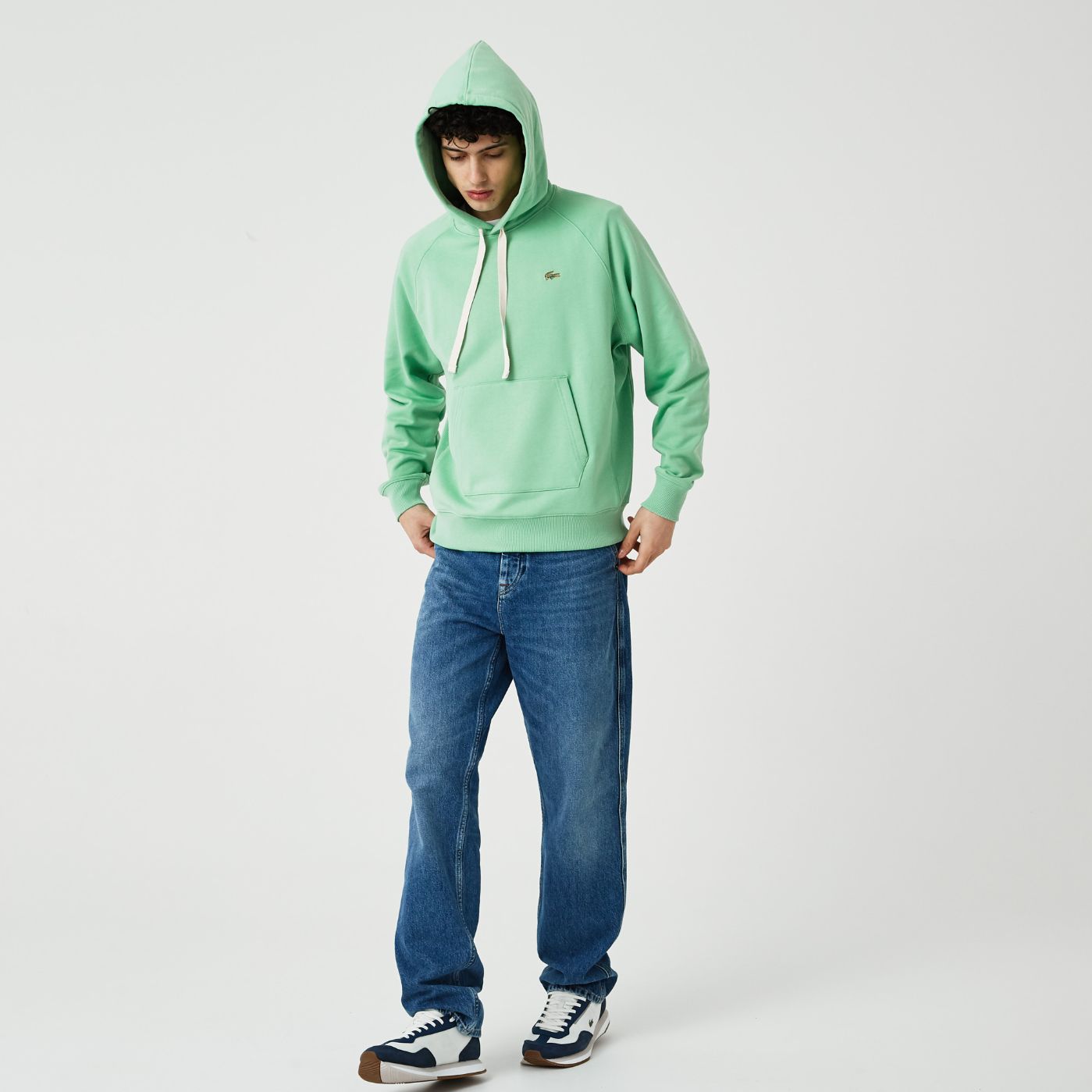 Толстовка Lacoste , цвет зеленый, для мужчин Толстовка Lacoste , цвет зеленый, для мужчин