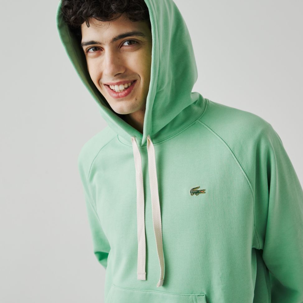 Толстовка Lacoste , цвет зеленый, для мужчин Толстовка Lacoste , цвет зеленый, для мужчин