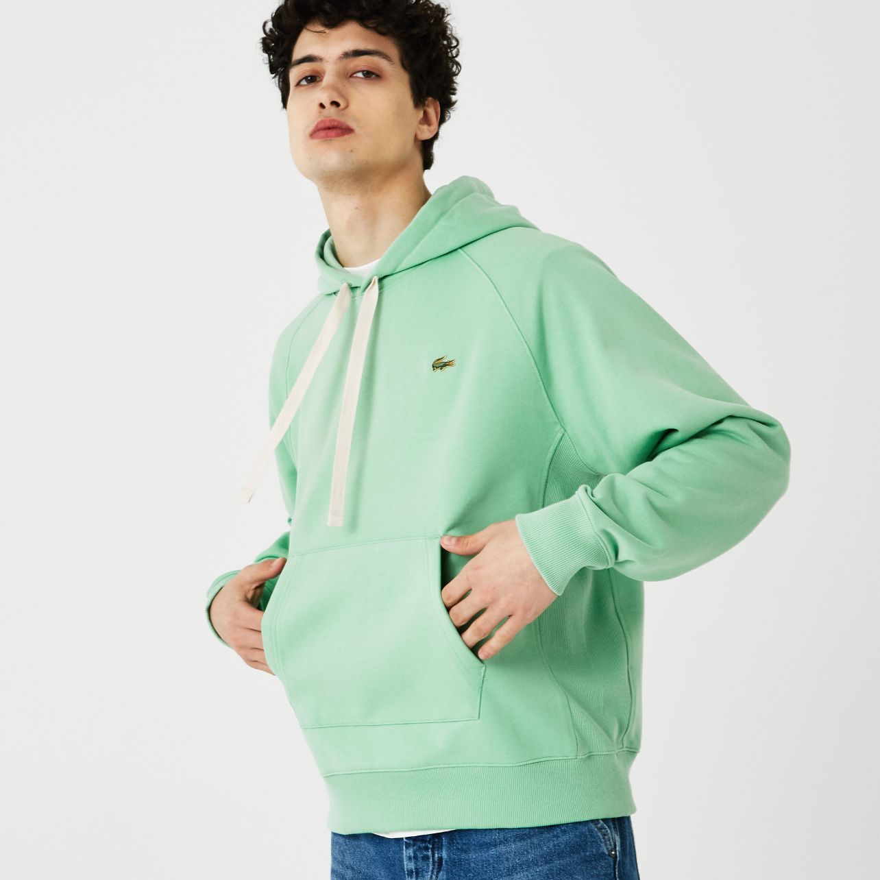 Толстовка Lacoste , цвет зеленый, для мужчин Толстовка Lacoste , цвет зеленый, для мужчин