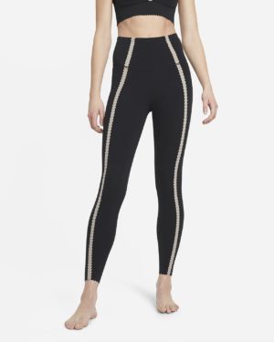 Женские слегка укороченные леггинсы Eyelet с высокой посадкой Nike Yoga Luxe Nike Yoga Luxe