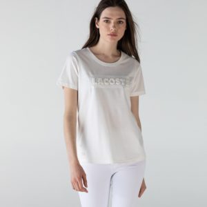 Футболка Lacoste , цвет белый, для женщин Футболка Lacoste , цвет белый, для женщин