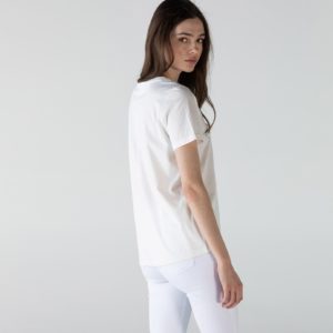 Футболка Lacoste , цвет белый, для женщин