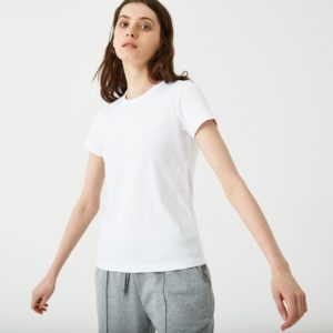 Футболка Lacoste , цвет белый, для женщин Футболка Lacoste , цвет белый, для женщин