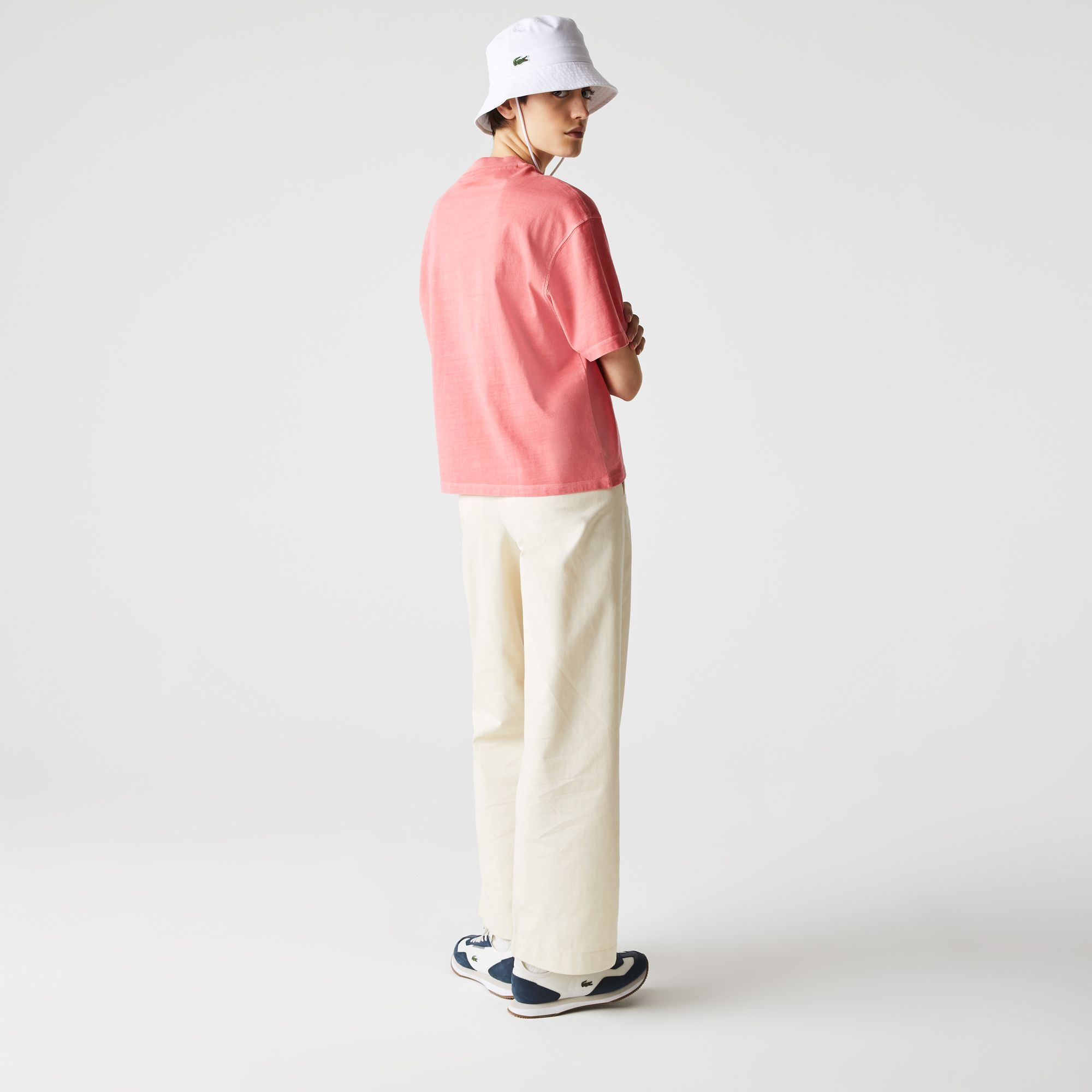 Футболка Lacoste , цвет розовый, для женщин Футболка Lacoste , цвет розовый, для женщин