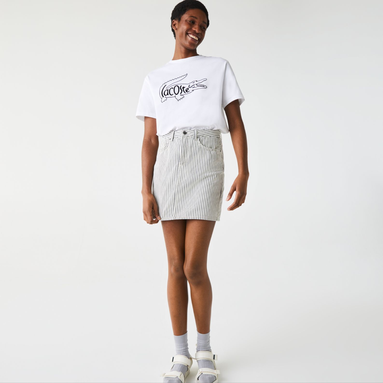 Футболка Lacoste , цвет белый, для женщин Футболка Lacoste , цвет белый, для женщин