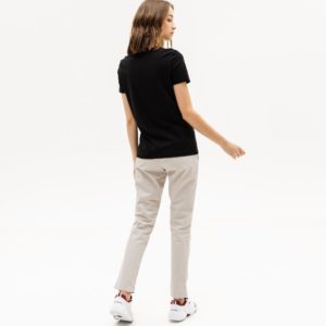Футболка Lacoste , цвет черный, для женщин