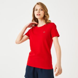 Футболка Lacoste , цвет красный, для женщин Футболка Lacoste , цвет красный, для женщин