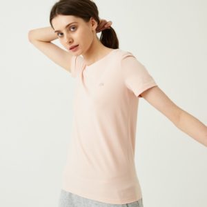 Футболка Lacoste , цвет розовый, для женщин Футболка Lacoste , цвет розовый, для женщин